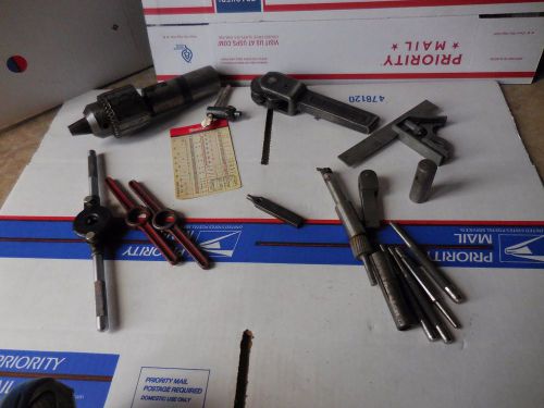 Jacobs 3A Drill Chuck w/ Key + Group of Machinist Tools Union Starrett