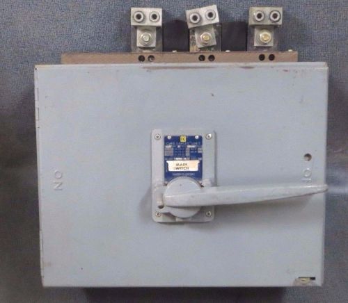 SQUARE D QMB FUSIBLE SAFLEX UNIT QMB-3660M  600 AMP 600 VAC 3 POLE W/ 500A FUSES