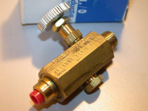 UP TO 3 DELTROL 1/8&#034; BRASS PNEU-TROL FLOW VALVE FMPT10B