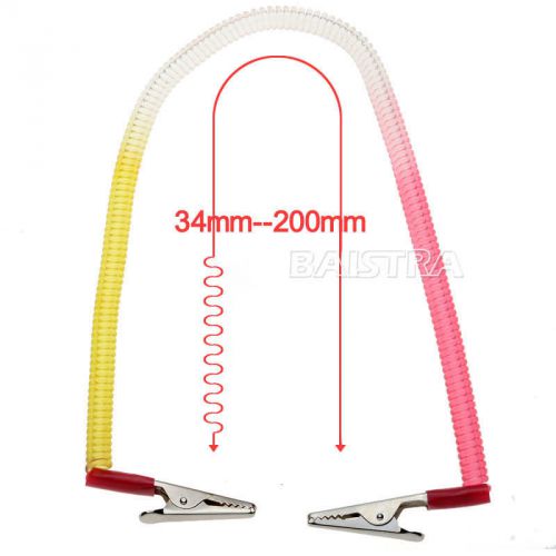 2 PCS Dental Patient Bib Clips Chains Napkin Holder Flexible Coil Plastic SALE