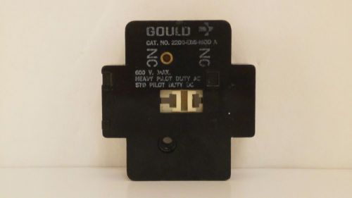 GOULD / TELEMECANIQUE AUXILIARY CONTACT 600V (N.C/N.O) 2200-EB5-MOD A