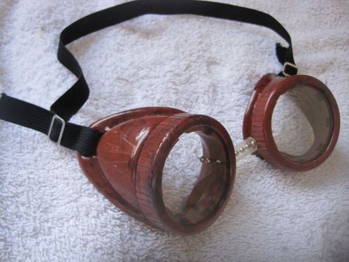 VTG STEAMPUNK GOGGLES GLASS BAKELITE WELDING LIGHTNING BOLTS