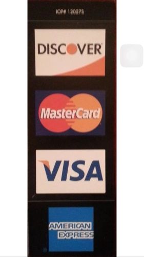 CREDIT CARD LOGO DECAL STICKER - Visa / MasterCard/Discover/Amex