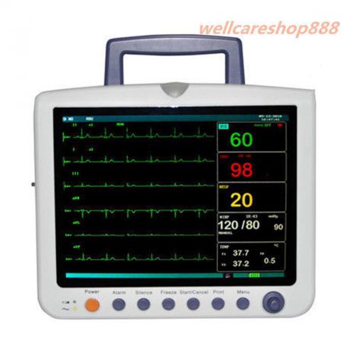 12.1 inch ICU CCU  6-parameter Patient Monitor with PRINTER NIBP SPO2 ECG