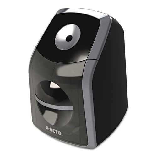 SharpX Classic Electric Pencil Sharpener, Black/Silver