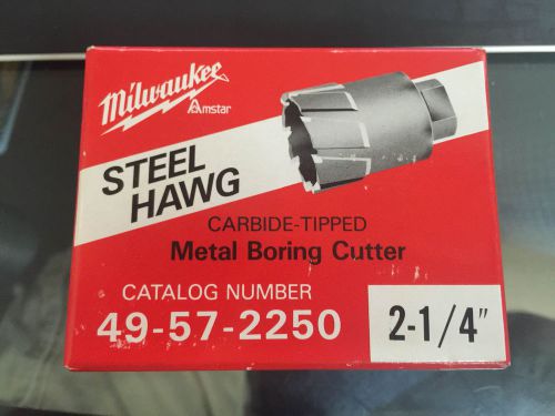 Milwaukee 2-1/4&#034; steel hawg carbide- tipped metal cutter # 49-57-2250 for sale