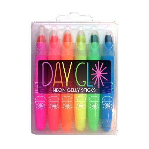 International Arrivals Day Glo Neon Gelly Sticks, Set of 6