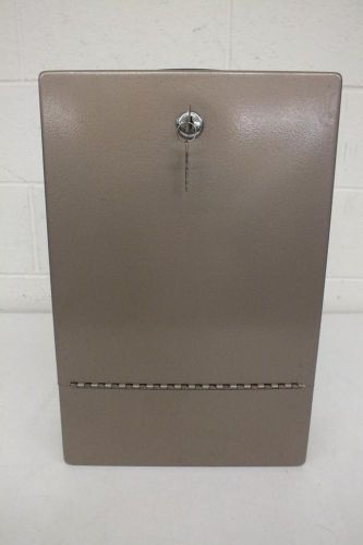 Rockaway Metal Product Corp. Heavy Duty Brown Metal Lock Box 4.5x9.5x14.5&#034; GREAT