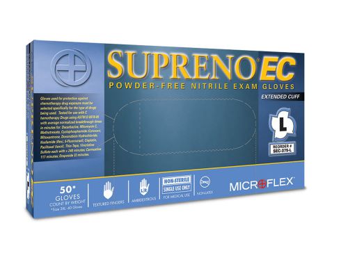 Microflex Supreno EC Nitrile Exam Gloves 50/box - (One lot of 14 boxes)