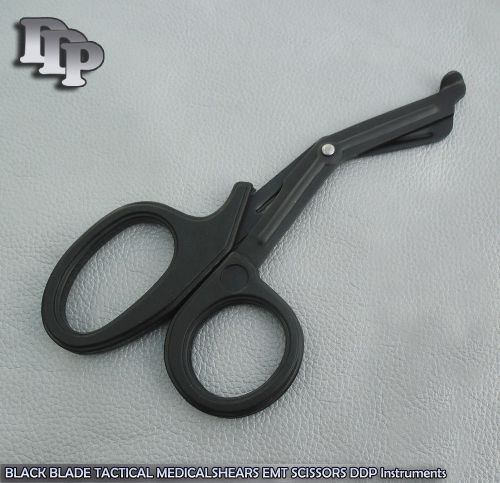 TACTICAL BLACK - EMT Shears (Scissors) Bandage Paramedic EMS Supplies 5.5&#034; 5.5