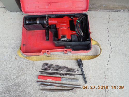 hilti TE-72  115V   TE-F chuck hammer drill/chipping combo &amp; huge kit NICE (579)