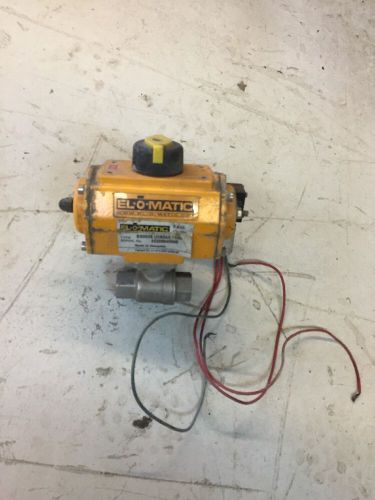 EL-O-MATIC ES0025.U1A04A.11K0 ACTUATOR On 1/2&#034; SS304 Ball Valve, USED