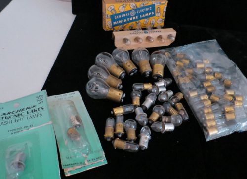 Several Dozen Vintage GE &amp; Other Brands Miniature Lamp Bulbs