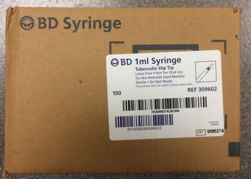 BD 1mL Tuberculin Slip Tip 100/Box  BD 309602, BEST DEAL!!