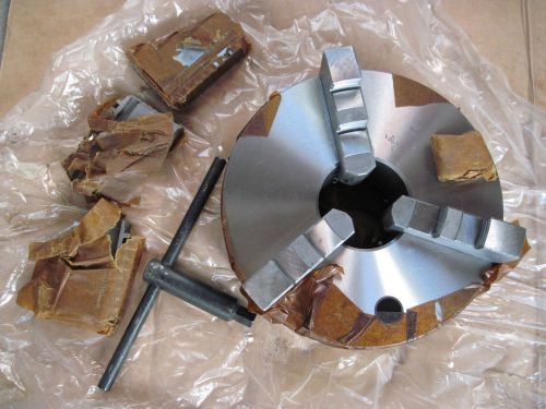 Interstate 10&#034; Self Centering Manual Lathe Chuck 3 Jaws w/ Extra Set Plain Back