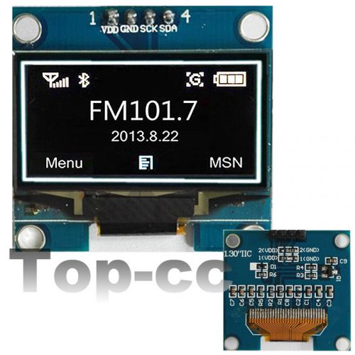 5x 1.3&#034; White IIC I2C Serial 128X64 OLED LCD Display Screen Module For Arduino