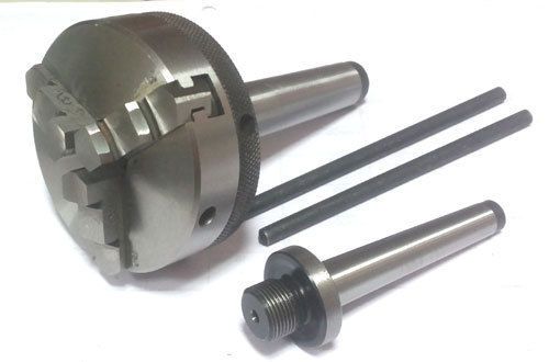 Mini Lathe Chuck 65mm Diameter with MT-1 and MT-2 Mounting Shank