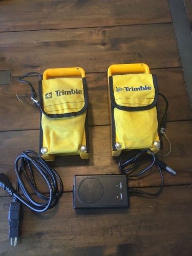 2ea Trimble GPS Base Station Batteries w/ Charger