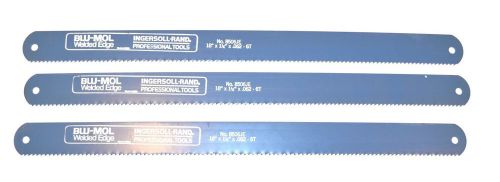 3 nos ingersoll-rand 18&#034;x1-1/4&#034;x.062&#034; 6t blu-mol shs power hacksaw blade #8506je for sale