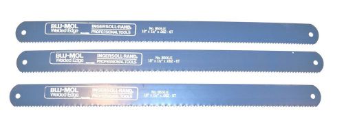 3 NOS Ingersoll-Rand 18&#034;x1-1/4&#034;x.062&#034; 6T BLU-MOL SHS POWER HACKSAW BLADE #8506JE