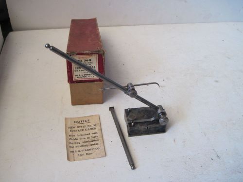 Vintage Starrett No.56-B Toolmakers Universal Surface Gage Hand Tool W/ Box USA