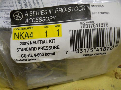 General electric ge  nka4  200% neutral kit 4-600mcm mechanical lug for sale
