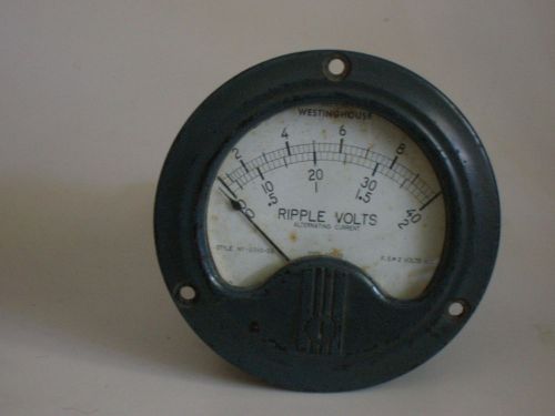 Vintage Westinghouse Alternating Current Ripple Volt Gauge RARE