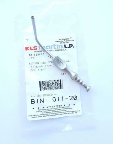 KLS Martin 18-525-10 Poppen Suction Tube Cannula Angular 10 French 3.5mm 5 3/4&#034;