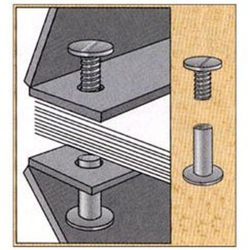 TruBind 3/16-Inch Black Aluminum Chicago Screws, 100 Sets (SPB0316)