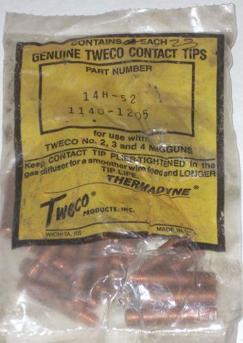 Genuine Tweco 14H-52 Heavy Duty Mig Welding Contact Tips 23pk