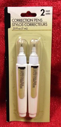 2 pk white out correction pens 7 ml/pen brand new for sale
