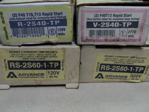 (H6) 1 MIXED LOT OF 4 ADVANCE BALLASTS