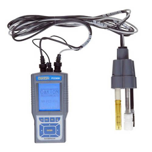 Oakton wd-35434-01 pcd 650 ph/con/tds/psu/do/temp. meter w/probe, nist for sale