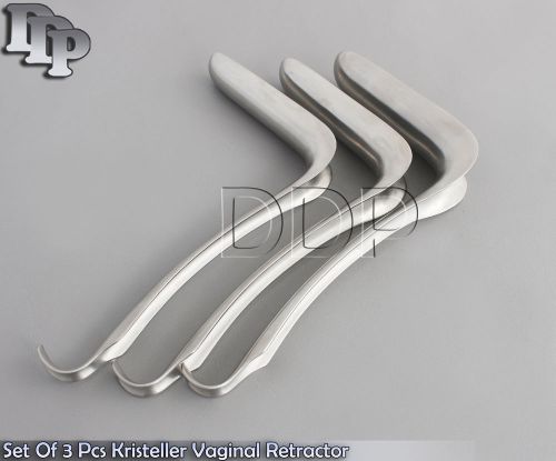 Set Of 3 Pcs Kristeller Vaginal Retractor S,M,L Veterinary Surgical Instruments