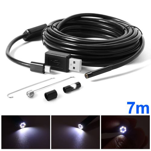 7m led waterproof usb endoscope camera bore snake tube inspection video bi327 for sale