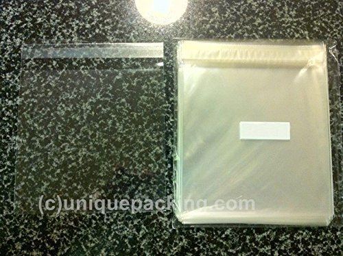 Uniquepacking inc 100 pcs 6 11/16 x 6 9/16 clear resealable cello / cellophane for sale