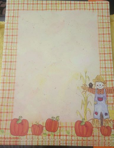 Scarecrow in Pumpkin Patch Stationary 25 Count  + 25 Envelopes