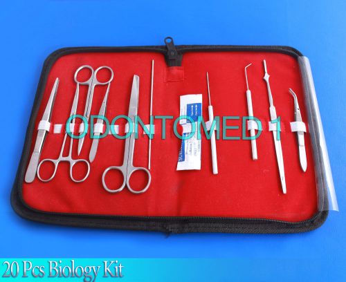 20 pcs biology lab anatomy student dissecting kit + scalpel handle #7 blades #10 for sale