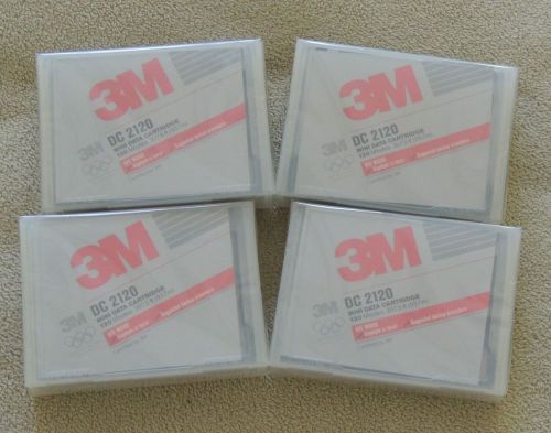 Lot of 4 New 3M DC2120 Mini Data Cartridge 120 Mbytes 307.5ft