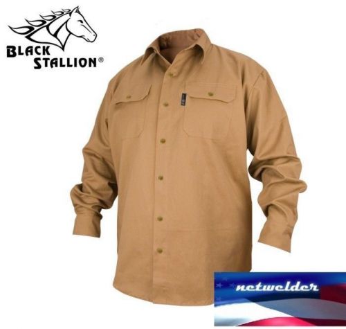 REVCO BLACK STALLION FR FLAME RESISTANT COTTON WORK SHIRT - FS7-KHK  3XL