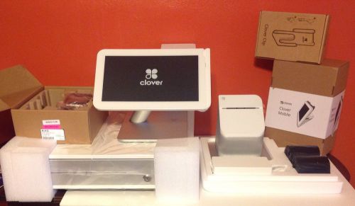 Clover point of sale system (pos) brand new,  c100,c300,p100,3g c201,fs40 for sale