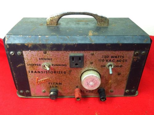 Vintage 1950s tuffy terado titan transistorized power converter 25a model 50-201 for sale