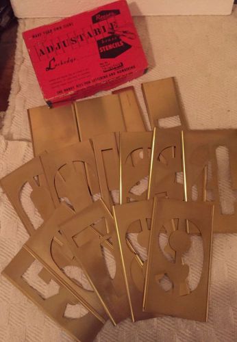 Reese&#039;s adjustable numeric brass stencils lockedge unused