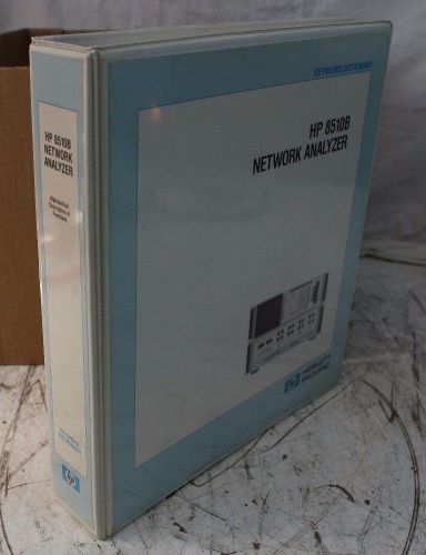 HP 8510B Network Analyzer Keyword Dictionary Manual Agilent