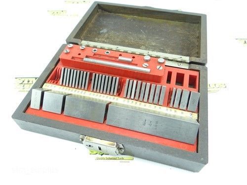 STARRETT WEBBER GAGE BLOCK SET .1001-4.00&#034; W/ CASE