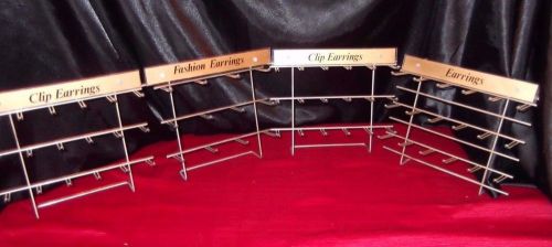 4 Metal Earring Jewelry Display Stands !