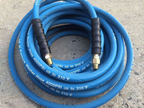 50ft 3/8&#034; 4000PSI Blue Non-Marking Pressure Washer Hose (Flexible)