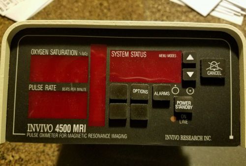 InVivo 4500 MRI Pulse Oximetry SpO2 Monitor for Magnetic Resonance Imaging