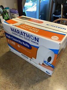 Marathon Jumbo Roll 2-Ply Toilet Tissue Paper 6 Rolls/Case