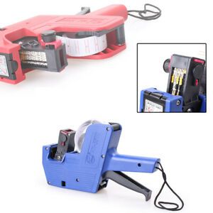 1 x Price Tag Gun Labeler 1 x 8 Digits Including Ink Roller Red Blue MX-5500 EOS
